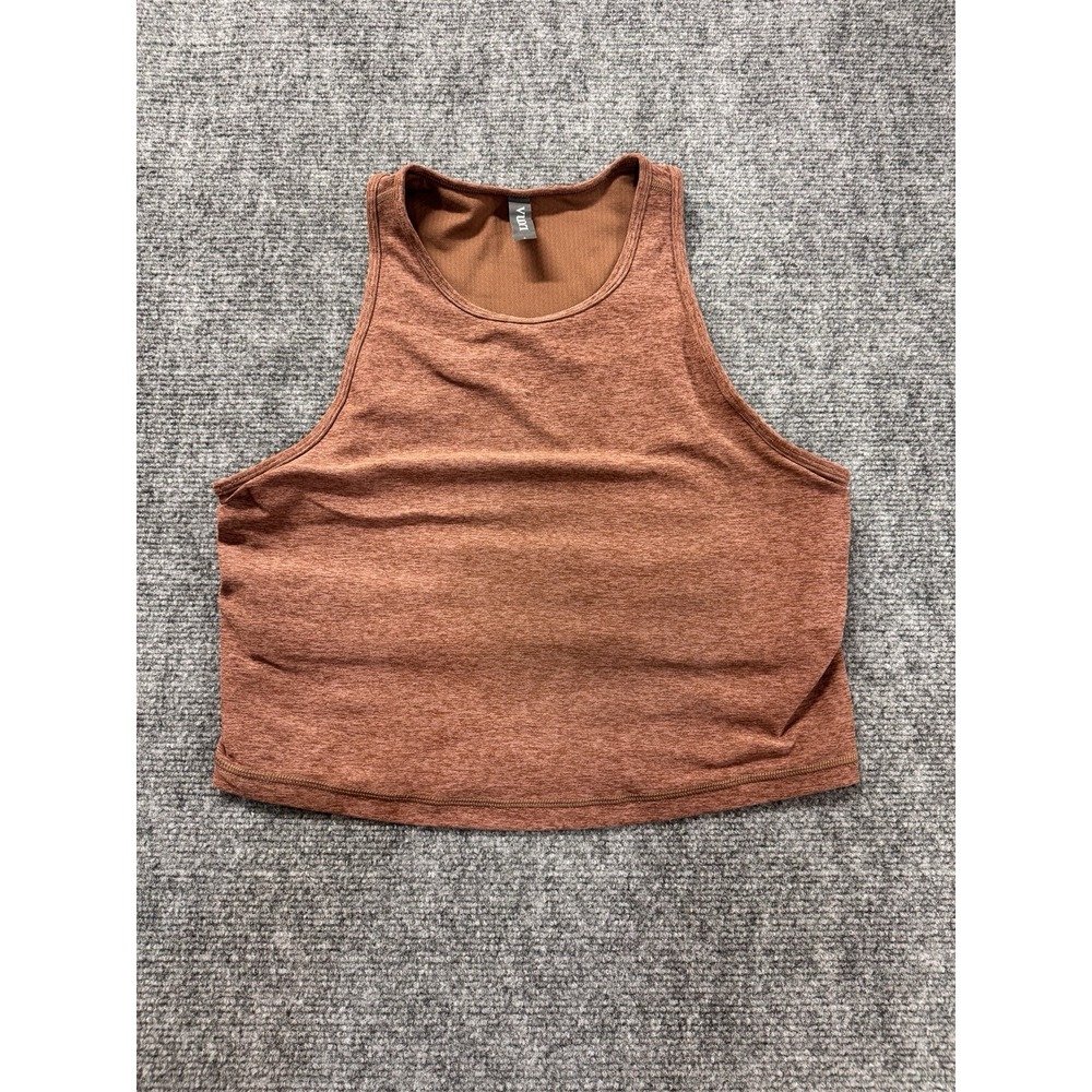Vuori Womens Elevation Plyo Cropped Tank Top VW1004 Size Large Brown/Rust
